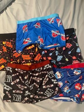 Mens Candy Print Boxer Briefs Set of 5 size L
